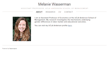 Tablet Screenshot of melaniewasserman.com